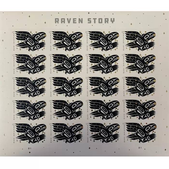 Forever Stamps 2021 Raven Story-Cultural Heritage, First-Class Postage