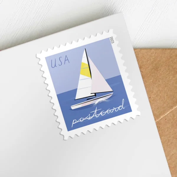 Postcard Rate Stamps 2023 Sailboats-Nautical Theme, Postcard Rate