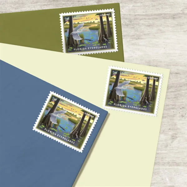 Priority Mail $9.65 Stamps 2023 Florida Everglades-Scenic Landscape, Priority Mail Rate