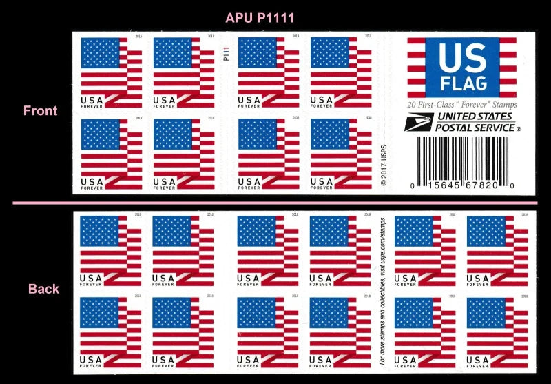 Forever Stamps 2018 U.S. Flag-Patriotic Symbol, First-Class Postage