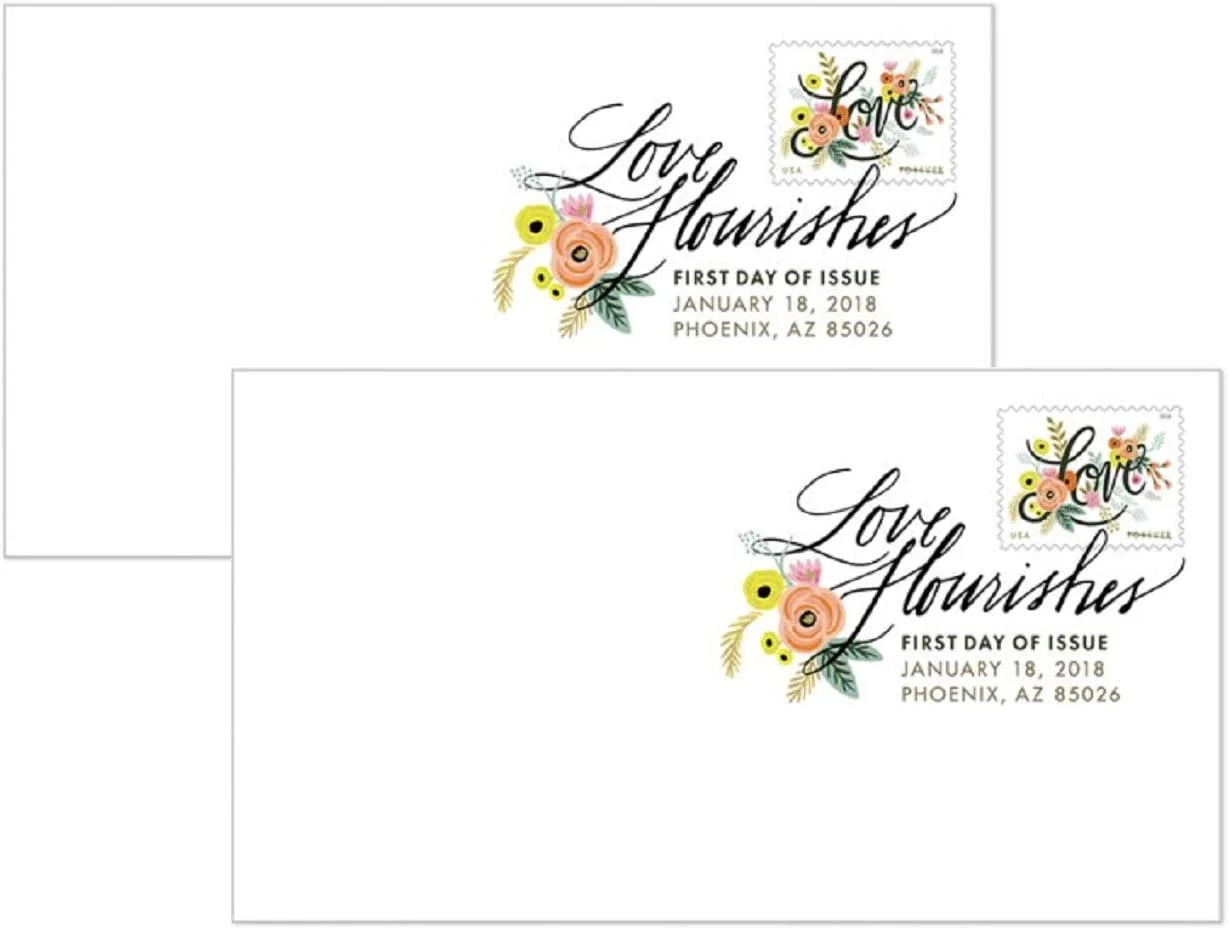 Forever Stamps 2018 Love Flourishes-Wedding Invitation, First-Class Postage