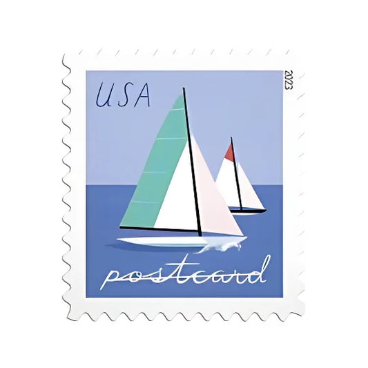 Postcard Rate Stamps 2023 Sailboats-Nautical Theme, Postcard Rate