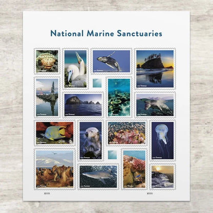 Forever Stamps 2022 National Marine Sanctuaries-Ocean Conservation, First-Class Postage