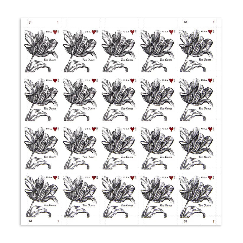 Two-Ounce Stamps 2015 Tulip-Wedding Invitation, First-Class Postage