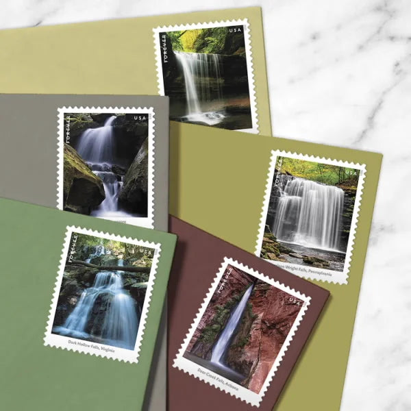 Forever Stamps 2019 Waterfalls-Scenic Nature Series, First-Class Postage