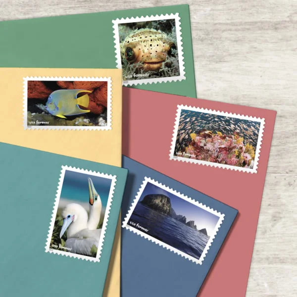 Forever Stamps 2022 National Marine Sanctuaries-Ocean Conservation, First-Class Postage