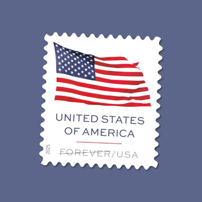 Forever Stamps 2025 U.S. Flag-Patriotic Symbol, First-Class Postage
