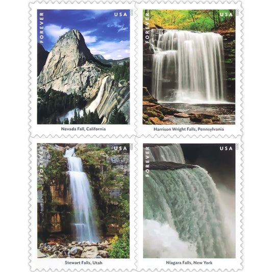 Forever Stamps 2019 Waterfalls-Scenic Nature Series, First-Class Postage