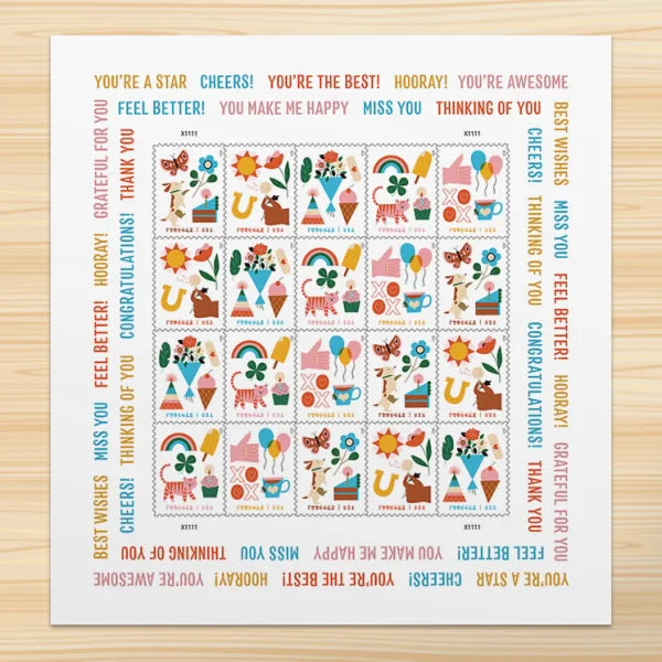 Forever Stamps 2023 Thinking of You-Greeting Card Collection, First-Class Postage