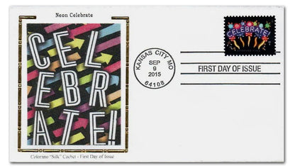 Forever Stamps 2015 Neon Celebrate-Festive Greetings, First-Class Postage