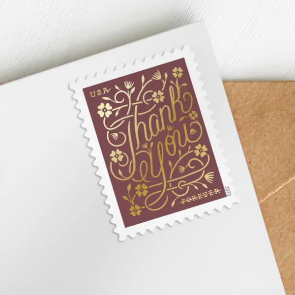 Forever Stamps 2020 Thank You-Appreciation Greeting, First-Class Postage