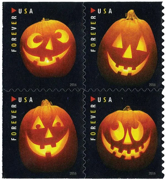 Forever Stamps 2016 Jack-O¡¯-Lanterns-Halloween Holiday, First-Class Postage