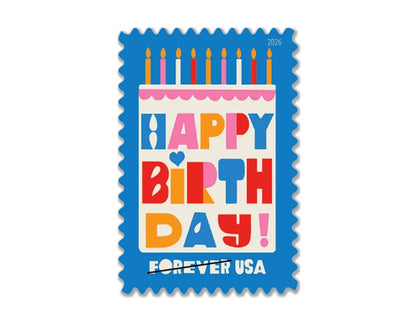 Forever Stamps 2026 Happy Birthday – Celebration Greeting, First-Class Postage