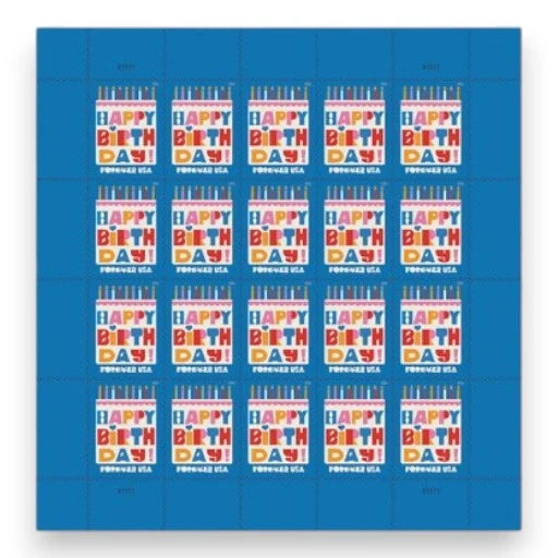 Forever Stamps 2026 Happy Birthday – Celebration Greeting, First-Class Postage