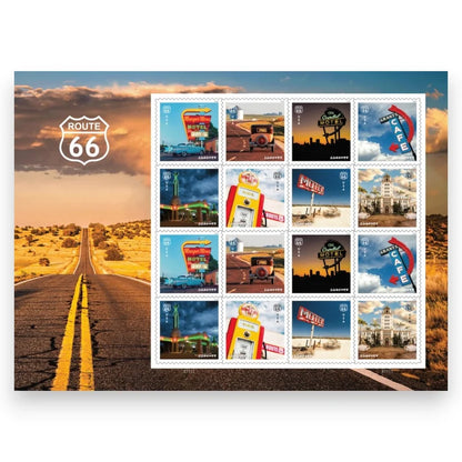 Forever Stamps 2026 Route 66 – Centennial Commemorative, First-Class Postage