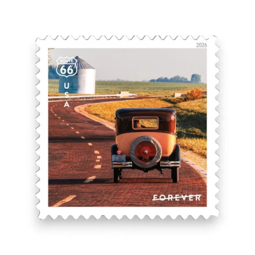 Forever Stamps 2026 Route 66 – Centennial Commemorative, First-Class Postage