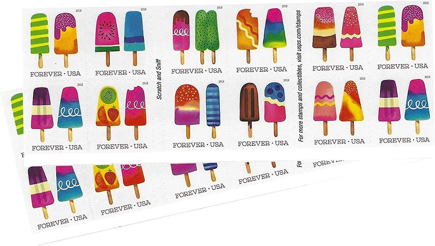 Forever Stamps 2018 Frozen Treats-Summer Fun, First-Class Postage
