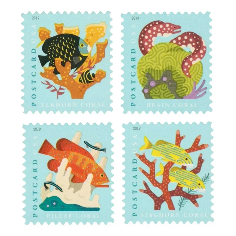 Postcard Rate Stamps 2019 Coral Reefs-Marine Life Series, Postcard Rate
