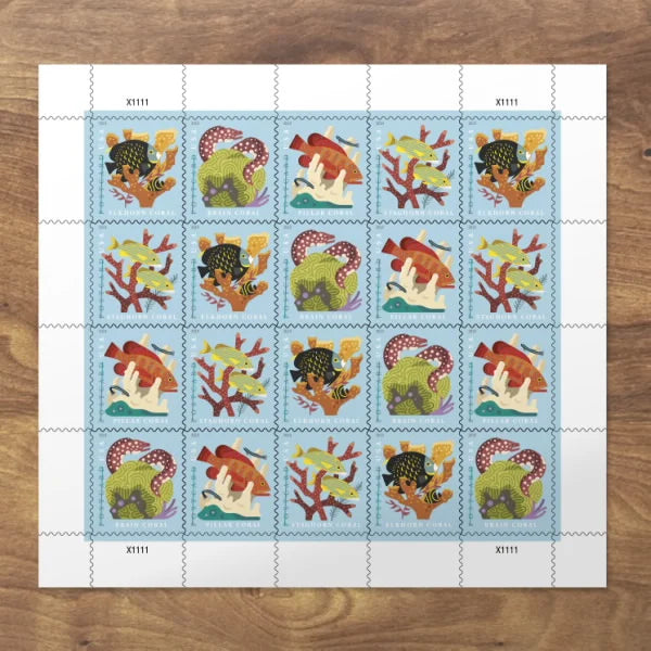 Postcard Rate Stamps 2019 Coral Reefs-Marine Life Series, Postcard Rate