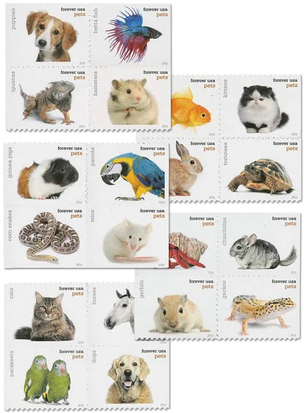 Forever Stamps 2016 Pets-Animal Companions (Puppies), First-Class Postage
