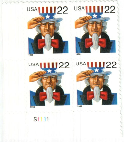 22¡é Stamps 1998 Uncle Sam-Patriotic Symbol, First-Class Postage