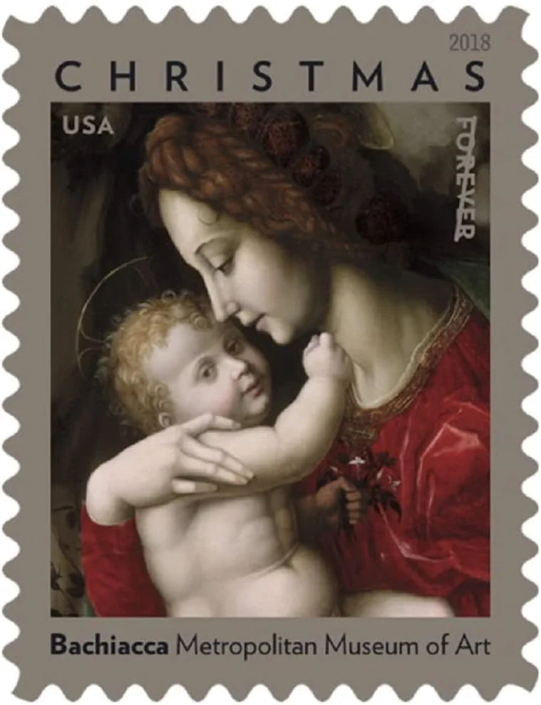 Forever Stamps 2018 Madonna and Child-Christmas Mail, First-Class Postage