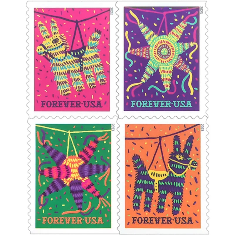 Forever Stamps 2023 Pi?atas-Festive Celebration, First-Class Postage