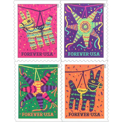 Forever Stamps 2023 Pi?atas-Festive Celebration, First-Class Postage