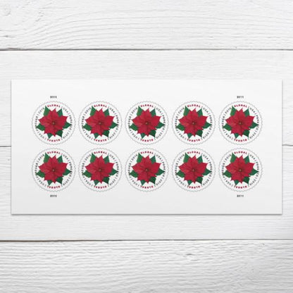 Global Forever Stamps 2018 Poinsettia-Holiday Celebration, International Rate