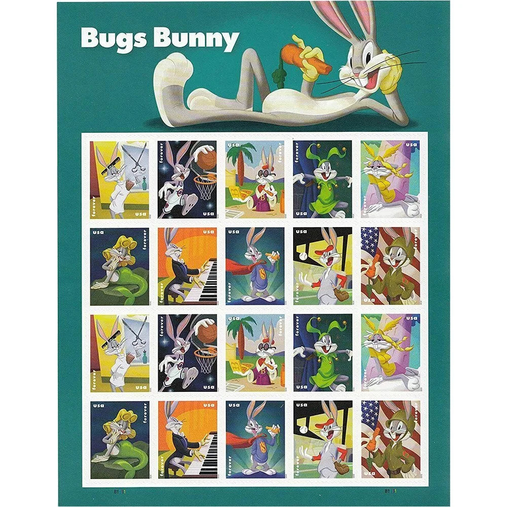 Forever Stamps 2020 Bugs Bunny-Entertainment Icons, First-Class Postage