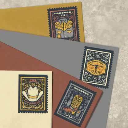 Forever Stamps 2021 Western Wear-Americana Style Collection, First-Class Postage