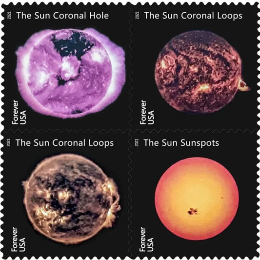 Forever Stamps 2021 Sun Science-Educational Nature Series, First-Class Postage