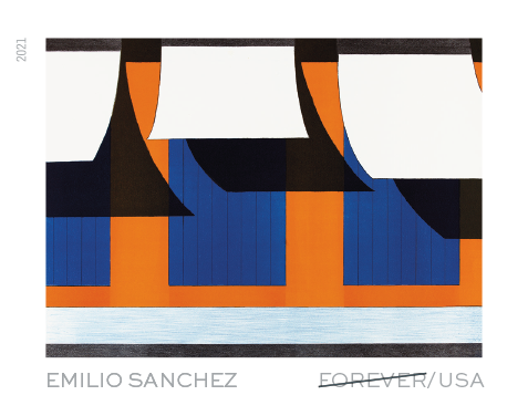 Forever Stamps 2021 Emilio Sanchez-Art Collection, Cultural Heritage, First-Class Postage
