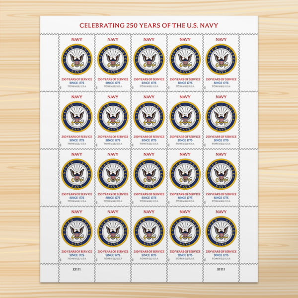 Forever Stamps 2025 Navy-250 Years of Service, Honor & Service, First-Class Postage