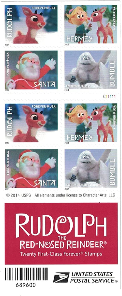 Forever Stamps 2014 Rudolph the Red-Nosed Reindeer-Holiday Celebration, First-Class Postage