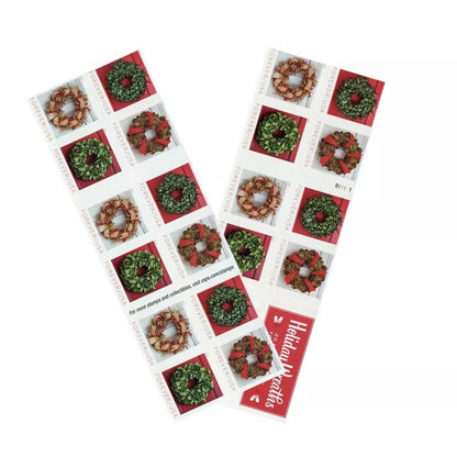 Forever Stamps 2019 Holiday Wreaths-Christmas, First-Class Postage