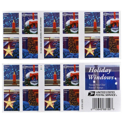 Forever Stamps 2016 Holiday Windows-Festive Season, First-Class Postage