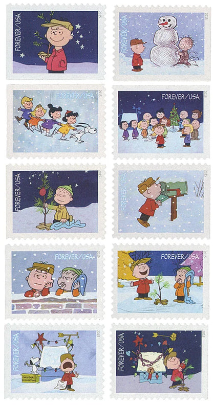 Forever Stamps 2015 A Charlie Brown Christmas-Holiday Celebration, First-Class Postage