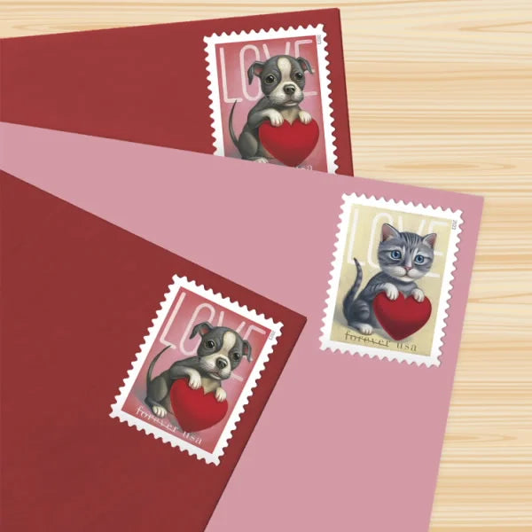 Forever Stamps 2023 Love Series-Romantic Collection, First-Class Postage