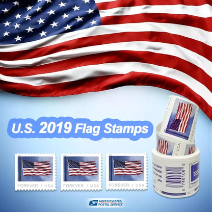 Forever Stamps 2019 U.S. Flag-Patriotic Symbol, First-Class Postage