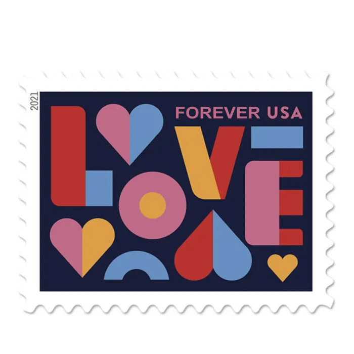Forever Stamps 2021 Love-Love & Celebration, First-Class Postage