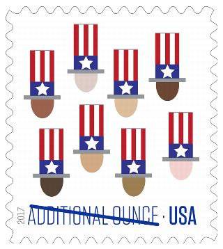 Additional Ounce Stamps 2017 Uncle Sam¡¯s Hat-Patriotic, First-Class Rate