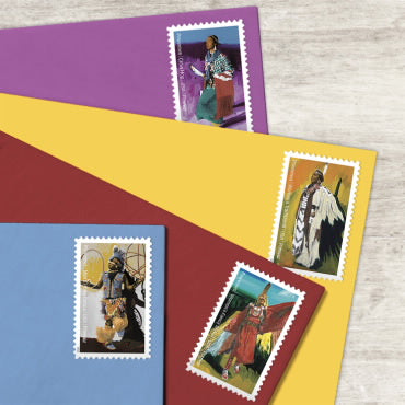 Forever Stamps 2025 Powwows-Celebrating Native American Culture, Cultural Heritage, First-Class Postage