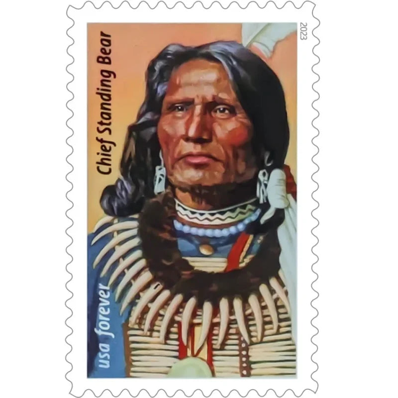 Forever Stamps 2023 Chief Standing Bear-Historical Tribute, First-Class Postage