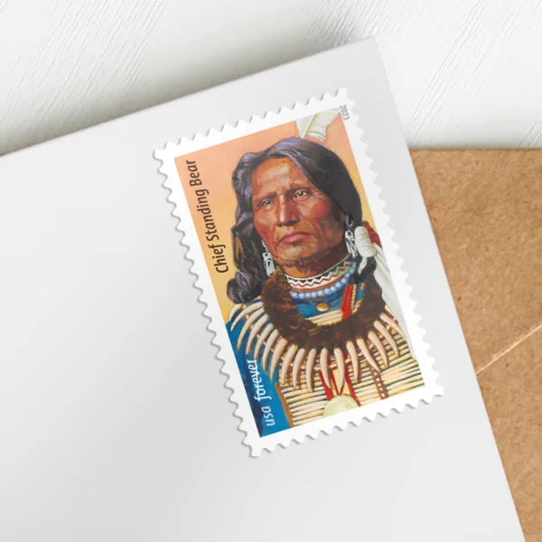 Forever Stamps 2023 Chief Standing Bear-Historical Tribute, First-Class Postage