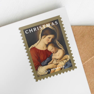 Forever Stamps 2024 Christmas Madonna and Child-Holiday Celebration, First-Class Postage
