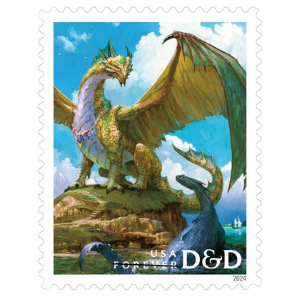 Forever Stamps 2024 Dungeons & Dragons-Cultural Heritage Collection, First-Class Postage