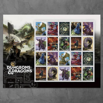 Forever Stamps 2024 Dungeons & Dragons-Cultural Heritage Collection, First-Class Postage
