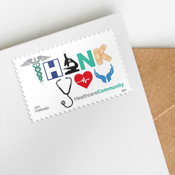 Forever Stamps 2024 Healthcare Community Thank You-Awareness & Appreciation, First-Class Postage