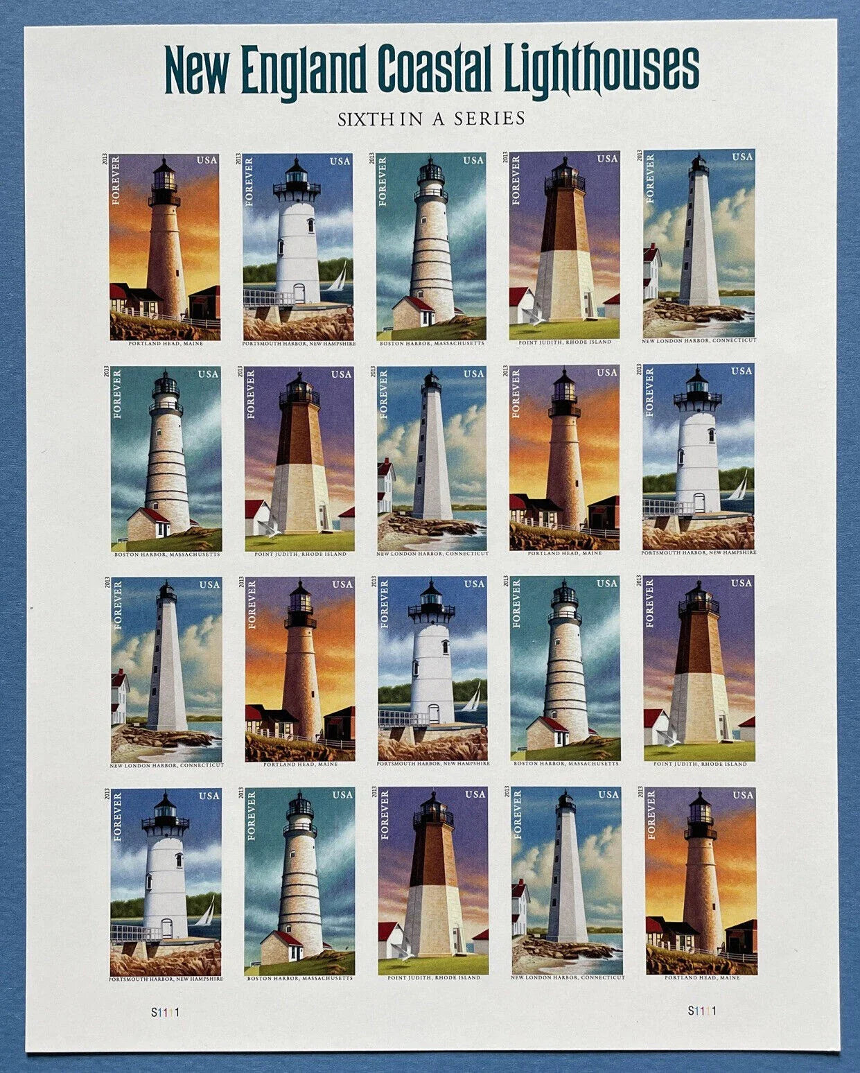 Forever Stamps 2013 Mid Atlantic Lighthouses-First-Class Postage